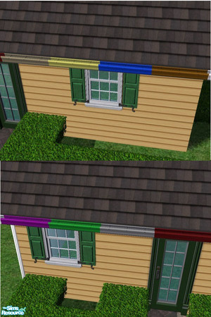 Sims 2 — 8 Recolors of my Gutters  by tigmomx4 — Here are 8 different colors of gutter for my gutter project ! The colors