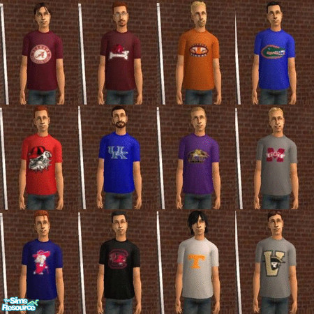 Sims 2 — SEC T-Shirts & Jeans Collection by pscommodore2006 — A collection of T-Shirt-and-Jeans outfits for your male