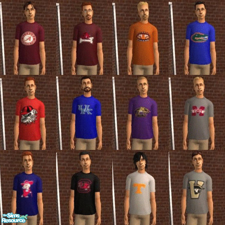 Sims 2 — SEC T-Shirt & Shorts Collection by pscommodore2006 — A collection of T-Shirt-and-Shorts outfits for your
