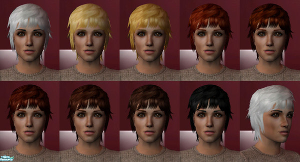 Sims 2 — Natural Hair Collection 5 by Shimona70 — Nine natural recolors of Raonjena's #3 mesh. It's a nice layered look