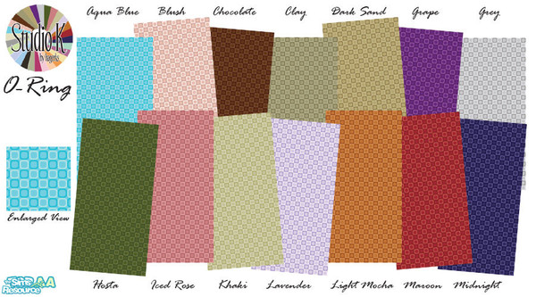 Sims 2 — Studio K O-Ring 01 by StudioKhagerks — 1-14 of 28 colors. Can be found under Wallpapers. Coordinates with Studio