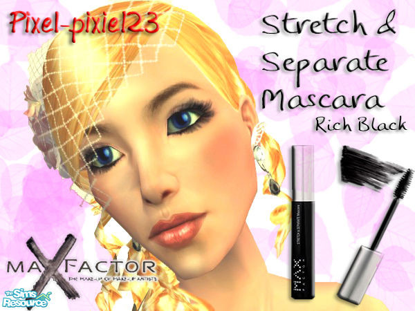 Sims 2 — Mascara Collection  - Stretch+seprate by Pixel-pixie123 — Here is my new Max Factor Mascara Collection - Stretch