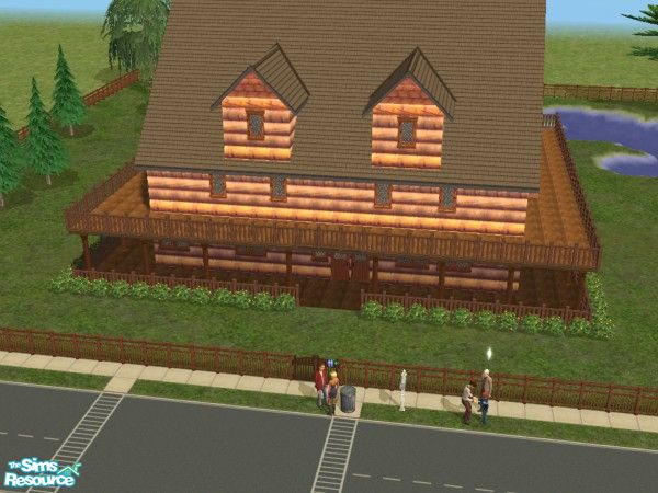 Sims 2 — 111 Log Cabin Lane by Jonchloe — This is a 4 bedroom Log Cabin that I made from my Log Cabin Plans book. It has
