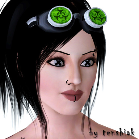 Sims 3 — 'X' Lenses by tenshiak — Recolorable, non-default eyes for all ages and both genders.