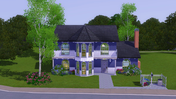 Sims 3 — Victorian Blues by OkieOK01 — 3 Bedrooms, office, 2 1/2 Baths by OkieOK01