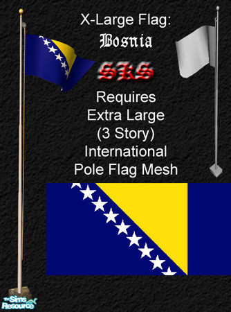 Sims 2 — X Large Flag - Bosnia and Herzegovina by 71robert13 — Extra large Flag of Bosnia and Herzegovina for the 3 story