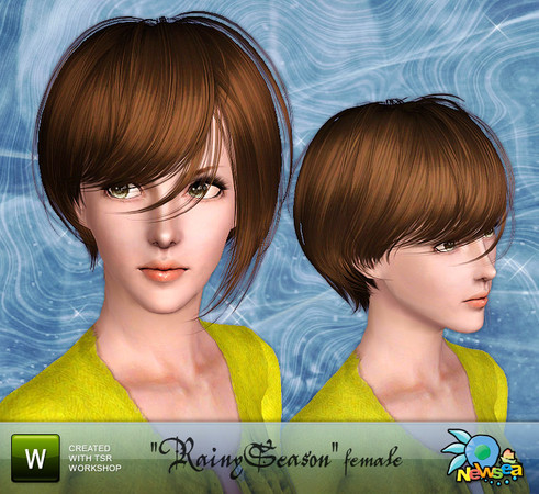 Sims 3 — Newsea Rainy Season Female Hairstyle by newsea — This hairstyle is for female. Works for teen, young adult,
