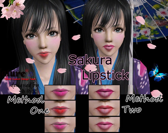Sims 3 — Sakura Lipstick-juzhitu by juzhitu — The color of this lipstick just make me remind Sukura. Moreover,this