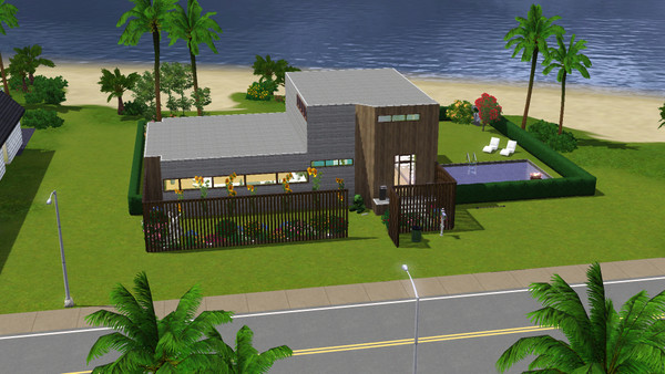 Sims 3 — Modern Beach House by fairytrash — This is my very first house that I have made with the Sims 3 (I usually