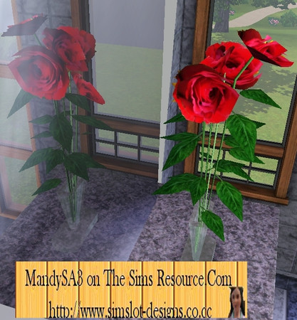Sims 3 — rose vase by MandySA3 — This is a simple rose vase taken from the sunflower vase in the base game but with an
