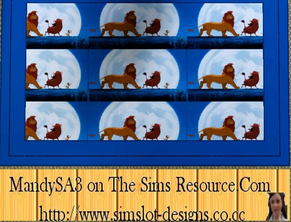Sims 3 — Lion King Rectangular Rug by MandySA3 — Lion King Rectangular rug. TSRAA.