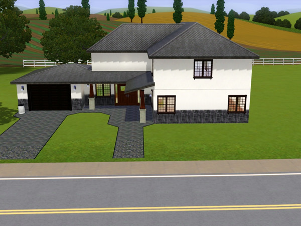 Sims 3 — Nutmeg by monkeyball1 — Three bedroom home with ensuite bathroom in master bedroom. single garage. kitchen come