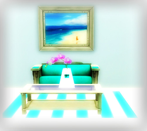 Sims 3 — Beach Scene Painting01 by Madlen2 — A beautiful beach scene painting.