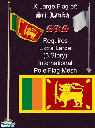 Sims 2 — X Large Flag - Sri Lanka by 71robert13 — Extra large Flag of