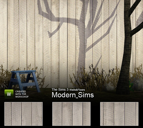 Sims 3 — Wood Wall by Modern_Sims — 