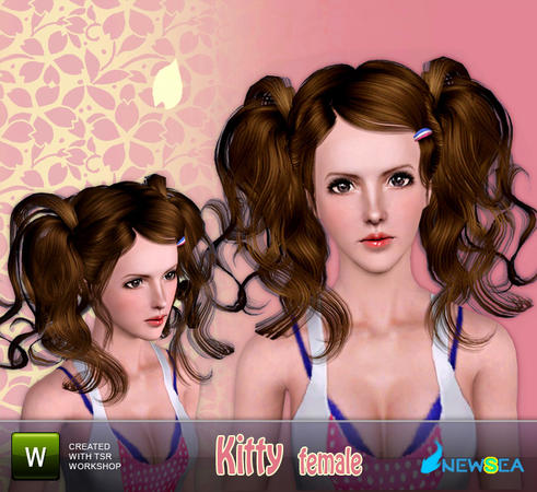 Sims 3 — Newsea Kitty Female Hairstyle by newsea — This hairstyle is for female. Works for teen, young adult, adult and