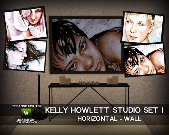 Sims 3 — Kelly Howlett Studio Set Horizon Wall by tdyannd — Part of the first set of paintings requested in the TSR