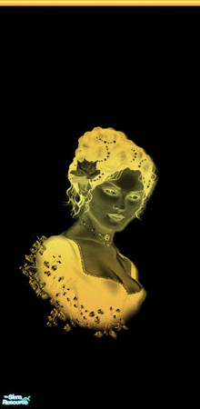 Sims 2 — janai by skinflin — black wall negative pic of woman