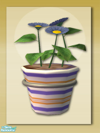 Sims 2 — Summer Days:Wall Pot Flowers 02 by Shakeshaft — Part of a recolour of my Summer Days Patio Set, in a Light Wood