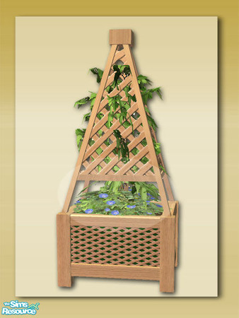 Sims 2 — Summer Days:Pyramid Planter Flowers 02 by Shakeshaft — Part of a recolour of my Summer Days Patio Set, in a