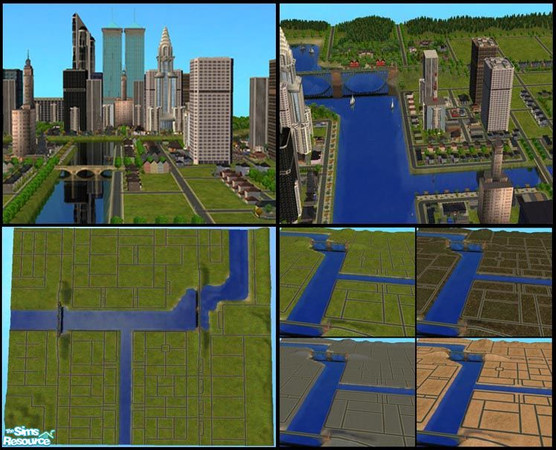 Sims 2 — Riverfront Downtown by simplysim78 — I uploaded this neighborhood over at modthesims2 and thought i should share