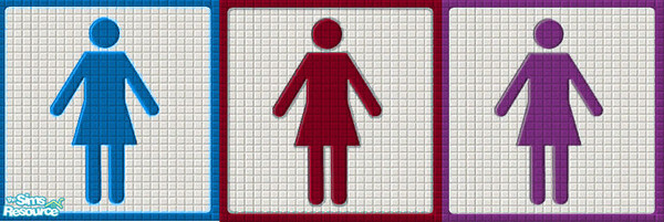 Sims 2 — Ladies Room Tiles by stusangelcaz79 — This set of Ladies room tiles comes in 3 different colours for the ladies