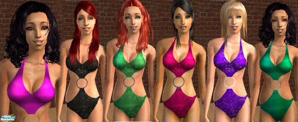 Sims 2 — 'Hoop' Onepiece by nikkirebel — A new style of swimsuit in time for the summer. A stylish and sexy one-piece for