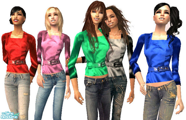Sims 2 — Silk top by 12sandra11 — Classy silk top/jacket with belt around the waist
