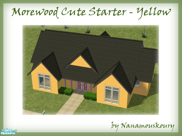 Sims 2 — Morewood Cute Starters - Yellow by Nanamouskoury — Part of Morewood's scenery, nice little starter houses