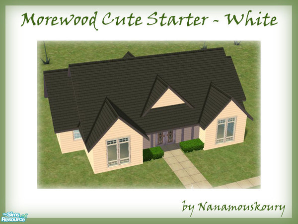 Sims 2 — Morewood Cute Starters - White by Nanamouskoury — Part of Morewood's scenery, nice little starter houses offered