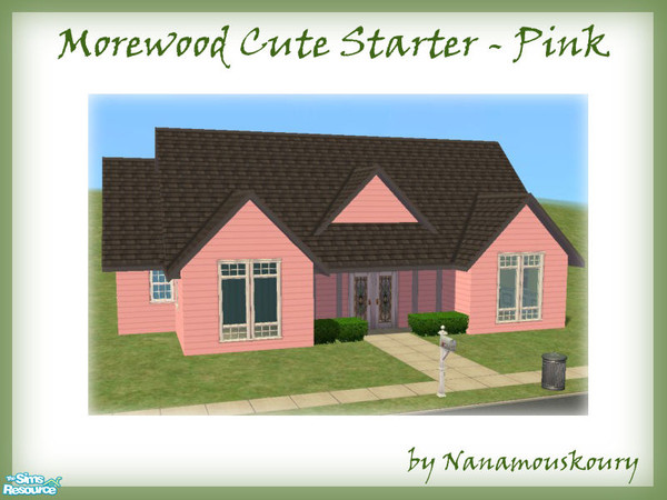 Sims 2 — Morewood Cute Starters - Pink by Nanamouskoury — Part of Morewood's scenery, nice little starter houses offered