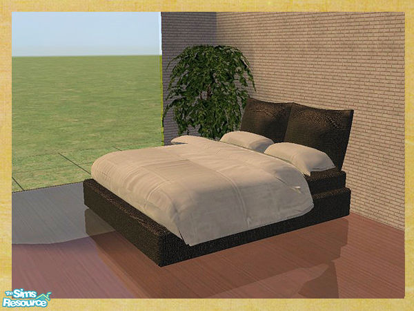 Sims 2 — Bedroom1 bed  recolor - black by huabanzhu — 