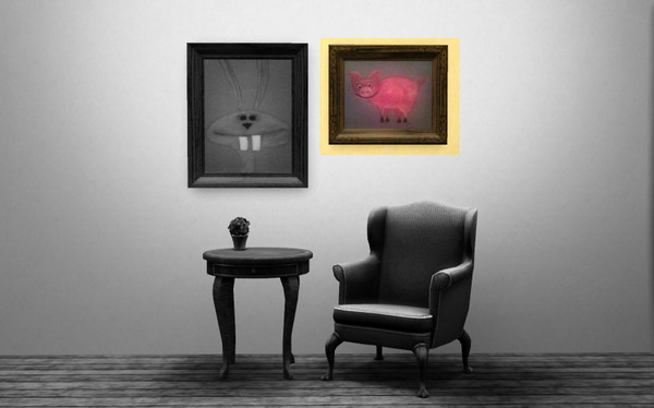 Sims 3 — The Gothic Pig by KadriWright — It's a gothic pig because of the messed up perspective of the pigs legs.