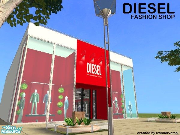 Sims 2 — DIESEL FASHION SHOP by ivanhorvatsb — DIESEL FASHION SHOP (Complete it furnishing and decorating)