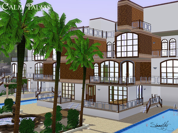Sims 3 — Calm Palms by simmothy — If you love palm trees, a cool breeze and big houses, here ya go. There's lots of room
