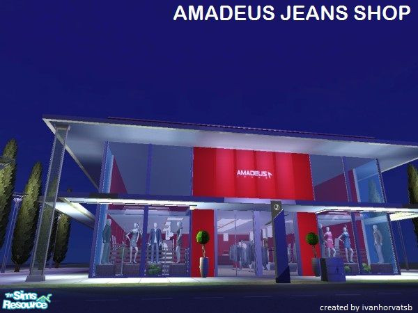 Sims 2 — AMADEUS JEANS SHOP by ivanhorvatsb — AMADEUS JEANS SHOP (Complete it furnishing and decorating)