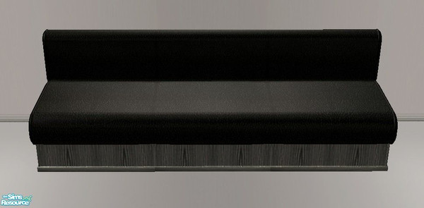 Sims 2 — Midnight Gold Living Sofa by Riverwillows — Soft black leather and rich gold tones accentuate this lovely living