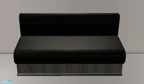 Sims 2 — Midnight Gold Living Loveseat by Riverwillows — Soft black leather and rich gold tones accentuate this lovely