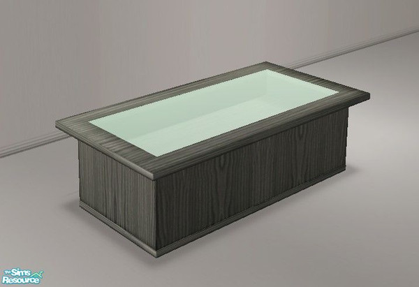 Sims 2 — Midnight Gold Living Coffeetable by Riverwillows — Soft black leather and rich gold tones accentuate this lovely