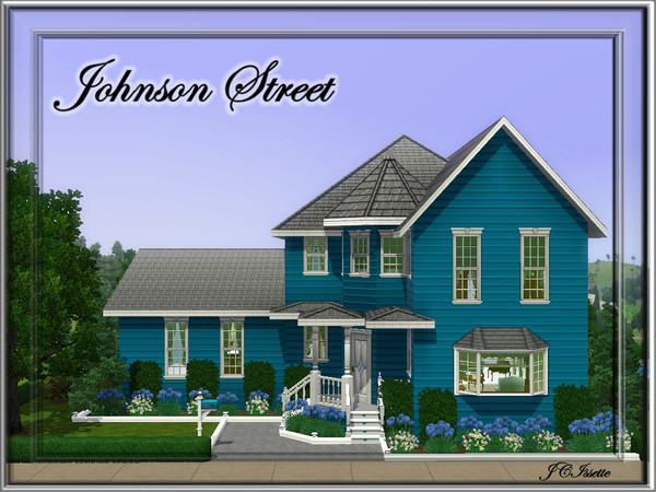 Sims 3 — Johnson Street by JCIssette — This bright colored Victorian is being offered for your neighborhood if you need
