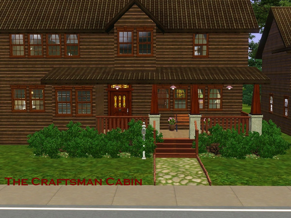 Sims 3 — The Craftsman Cabin by Allen92909 — This cabin was built at 230 Redwood parkway, overlooking the canyon down to