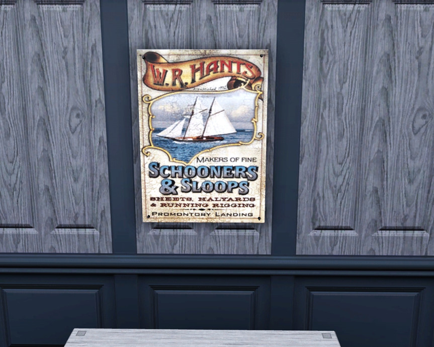 The Sims Resource | Vintage Nautical Sign 2