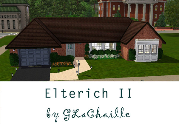 Sims 3 — The Elterich II by GLachaille — Small Home with 2 bedrooms and 1 bath. Upgraded Kitchen. Built for my custom