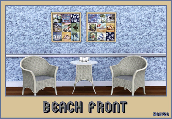 Sims 3 — Beach Front  by ziggy28 — Beach Front two paintings by the artist Gregory Gorham. Cloned from the Maxis
