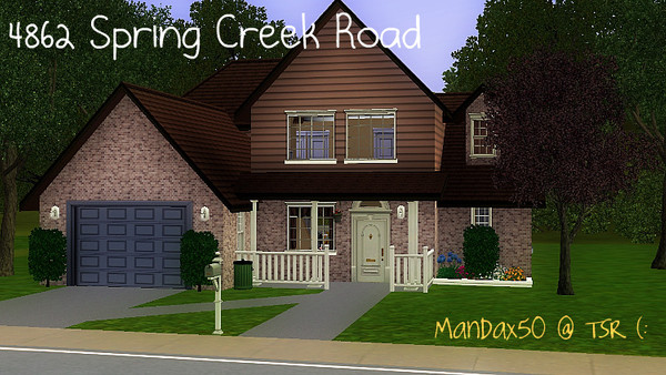 Sims 3 — 4862 Spring Creek Road by mandax50 — This quaint home comes with 2 Bedroom's, 2 Bath's and a 2 Car Garage.