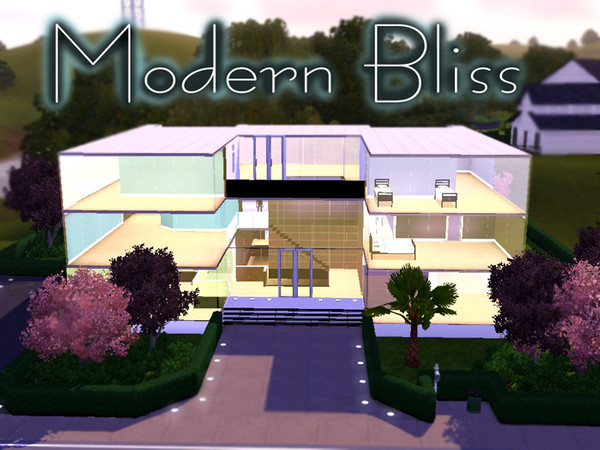 Sims 3 — Modern Bliss by HannahandCaleb — This gorgeous modern home features trellises and a asian theamed garden, the