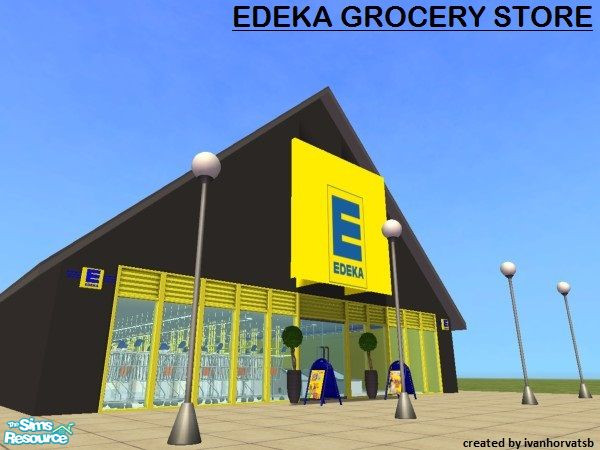 Sims 2 — EDEKA GROCERY STORE by ivanhorvatsb — EDEKA GROCERY STORE (Complete it furnishing and decorating)