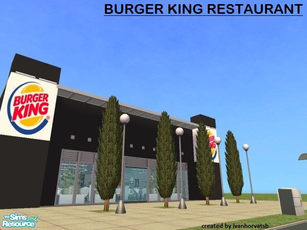 Sims 2 — BURGER KING RESTAURANT by ivanhorvatsb — BURGER KING RESTAURANT (Complete it furnishing and decorating)