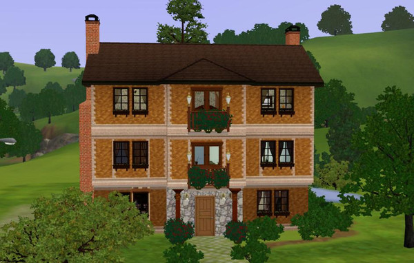 Sims 3 — Villa des Roses by nariman442 — Villa des Roses is a large country manor with three bedrooms and 3.5 baths. The