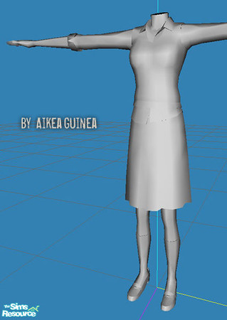 Sims 2 — Free Time Teen Outfit for Adult Females - Mesh AG121 by aikea_guinea — Includes fat morph.